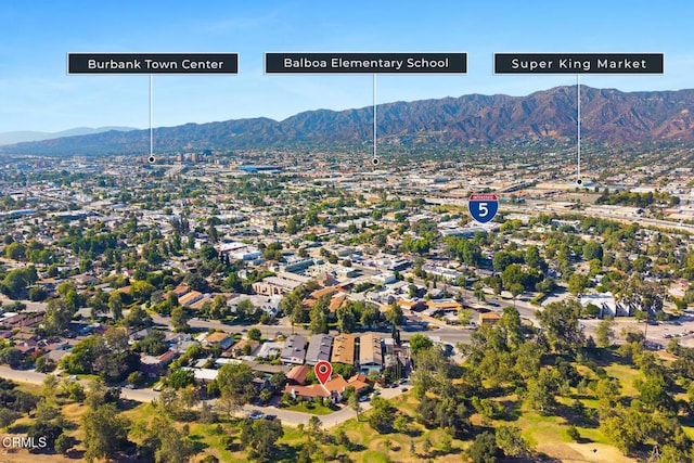 1533 Rancho Ave, Glendale, CA 91201 - aerial view of property and surrounding area with a mountain backdrop