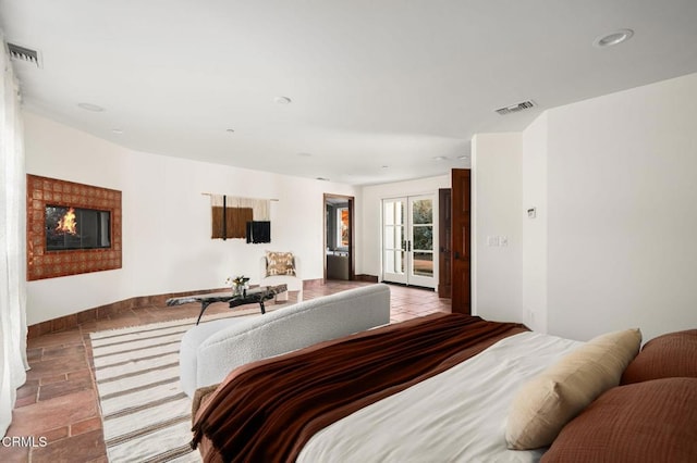 1533 Rancho Ave, Glendale, CA 91201 - tiled bedroom featuring access to exterior and recessed lighting