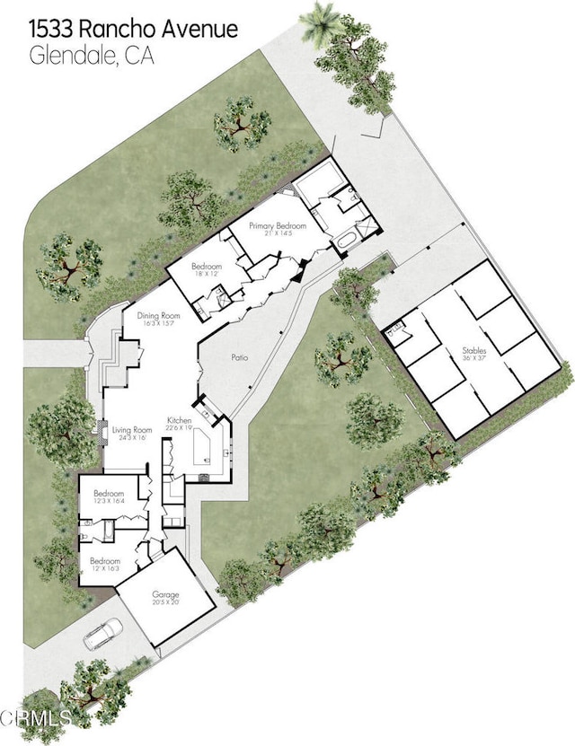 1533 Rancho Ave, Glendale, CA 91201 - view of room layout