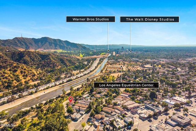 1533 Rancho Ave, Glendale, CA 91201 - aerial overview of property's location with mountains