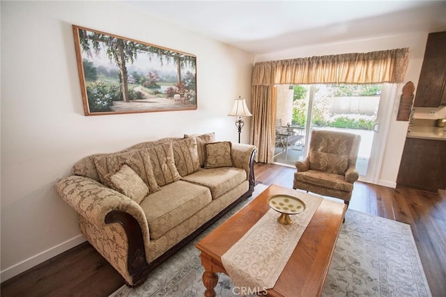 20716 Community St, Winnetka, CA 91306 - living room with wood finished floors and baseboards