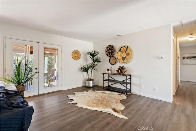 5155 Ardilla Ave, Atascadero, CA 93422 - sitting room featuring wood finished floors and french doors