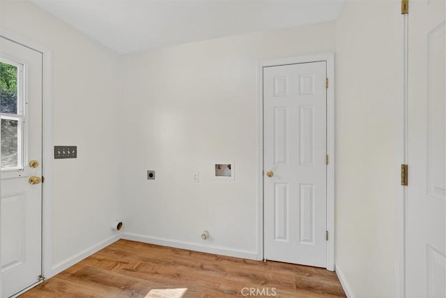 4729 Lookout Mountain Rd, Mariposa, CA 95338 - laundry room with washer hookup, light wood-type flooring, and hookup for an electric dryer