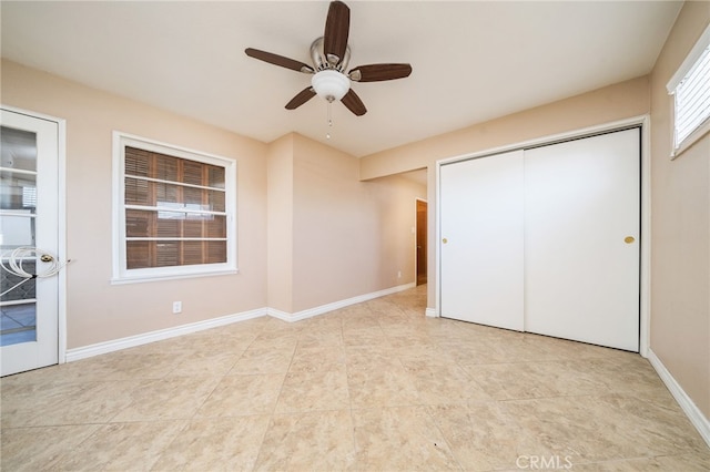 3986 Tomlinson, Riverside, CA 92503 - unfurnished bedroom featuring a ceiling fan and a closet