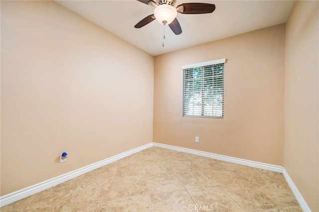 3986 Tomlinson, Riverside, CA 92503 - tiled spare room featuring ceiling fan and baseboards