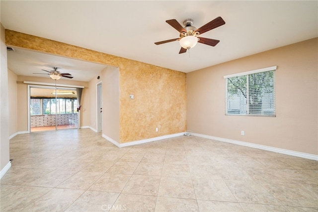 3986 Tomlinson, Riverside, CA 92503 - empty room featuring a ceiling fan and light tile patterned floors