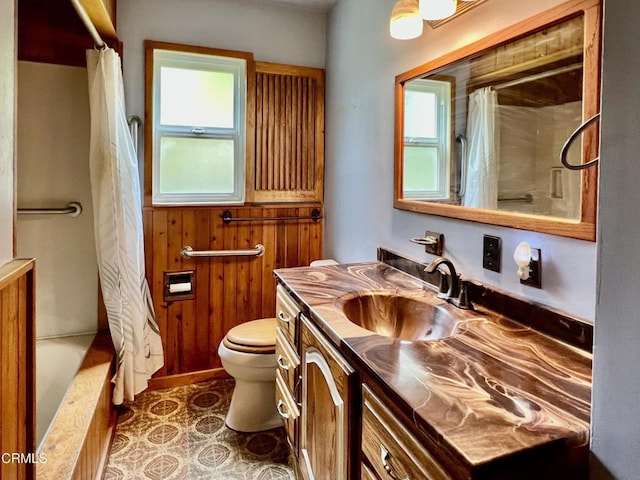 21560 Bald Hill Rd, Fort Bragg, CA 95437 - full bathroom featuring vanity and shower / bath combination with curtain
