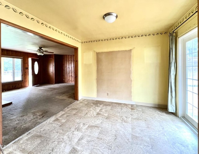 21560 Bald Hill Rd, Fort Bragg, CA 95437 - spare room featuring plenty of natural light and ceiling fan