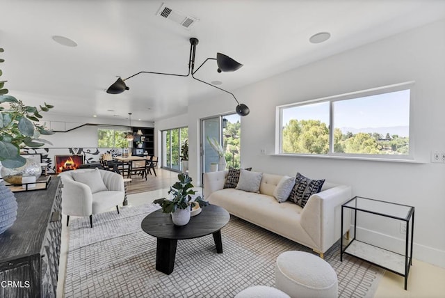 453 Frontenac Ave, Los Angeles, CA 90065 - living room featuring wood finished floors and recessed lighting
