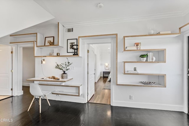 453 Frontenac Ave, Los Angeles, CA 90065 - hallway with wood finished floors and ornamental molding