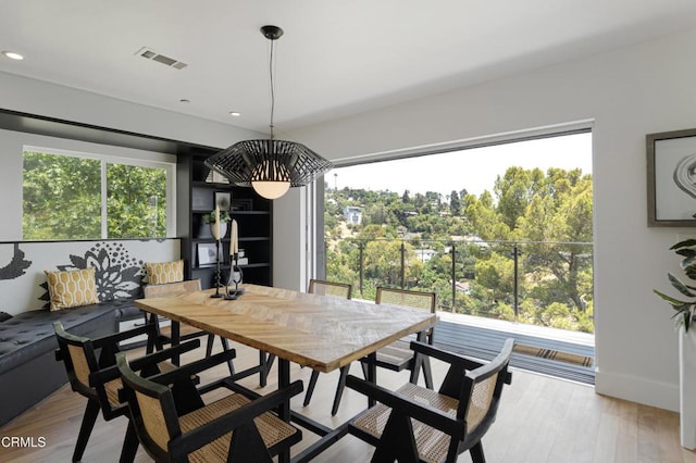 453 Frontenac Ave, Los Angeles, CA 90065 - dining area featuring light wood finished floors and recessed lighting