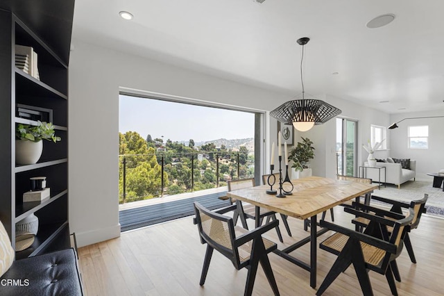 453 Frontenac Ave, Los Angeles, CA 90065 - dining space with light wood-style flooring and recessed lighting
