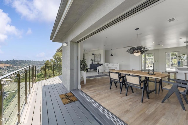 453 Frontenac Ave, Los Angeles, CA 90065 - deck with a ceiling fan