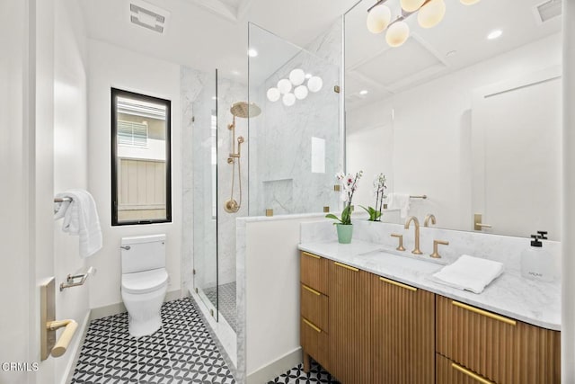 4828 Oakwood Ave, La Canada Flintridge, CA 91011 - full bath with vanity and a marble finish shower