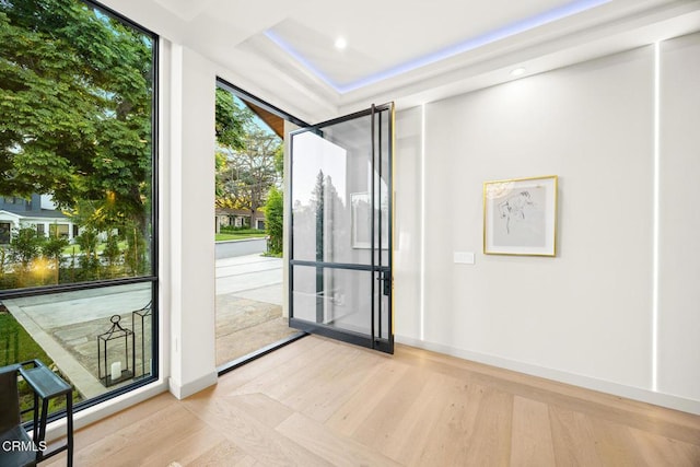 4828 Oakwood Ave, La Canada Flintridge, CA 91011 - empty room featuring wood finished floors and recessed lighting