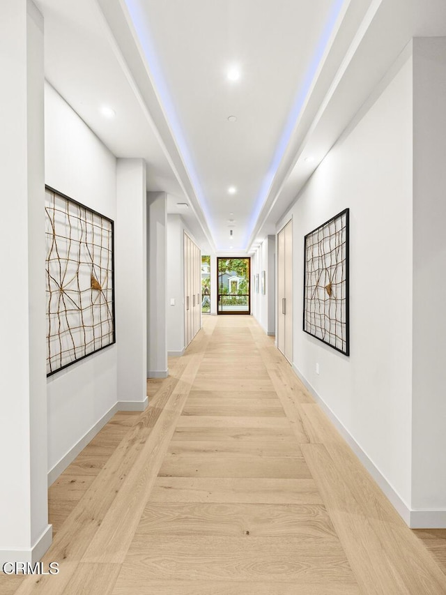 4828 Oakwood Ave, La Canada Flintridge, CA 91011 - hallway featuring light wood finished floors and recessed lighting