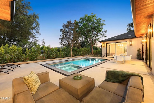 4828 Oakwood Ave, La Canada Flintridge, CA 91011 - view of pool featuring a patio, outdoor lounge area, and a pool with connected hot tub