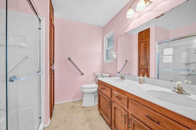 1235 Via Rancho Pkwy, Escondido, CA 92029 - bathroom featuring a stall shower and double vanity