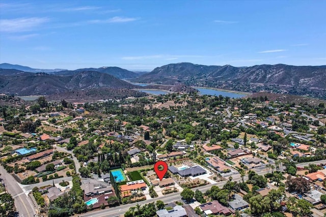 1235 Via Rancho Pkwy, Escondido, CA 92029 - aerial perspective of suburban area with a water and mountain view