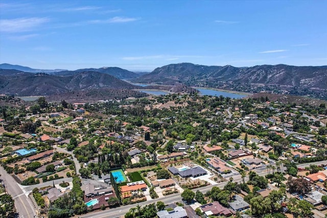 1235 Via Rancho Pkwy, Escondido, CA 92029 - aerial view of residential area featuring a water and mountain view