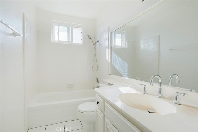 28023 Robin Ave, Saugus, CA 91350 - full bathroom with vanity, tile patterned flooring, and bathing tub / shower combination