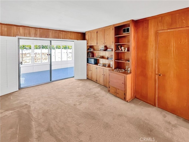 11753 Kling St, Valley Village, CA 91607 - interior space with light carpet and wood walls
