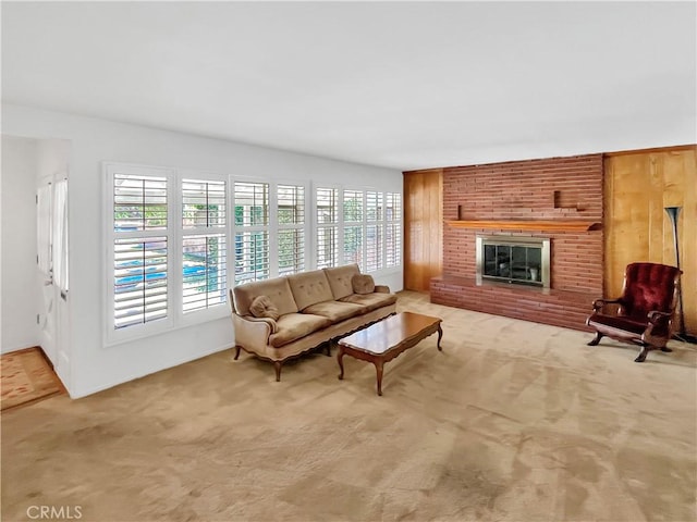 11753 Kling St, Valley Village, CA 91607 - living area with carpet floors, healthy amount of natural light, and a fireplace