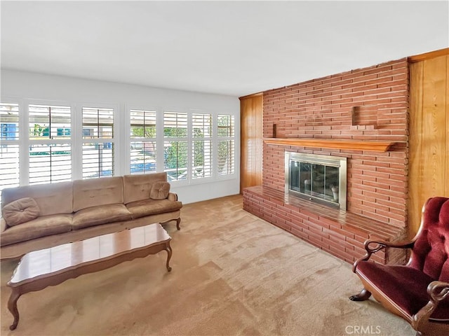 11753 Kling St, Valley Village, CA 91607 - living area with carpet floors and a fireplace