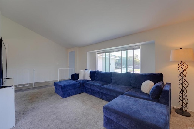 1547 Cochabamba St, San Diego, CA 92154 - living room featuring carpet and vaulted ceiling