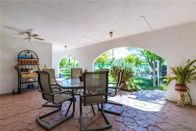 65380 San Lucas Rd, Lockwood, CA 93932 - view of patio / terrace with ceiling fan and outdoor dining area
