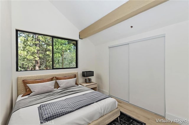 216 Leonard Ln, Big Bear, CA 92386 - bedroom featuring light wood-style floors and a closet