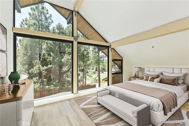 216 Leonard Ln, Big Bear, CA 92386 - bedroom featuring multiple windows and wood finished floors
