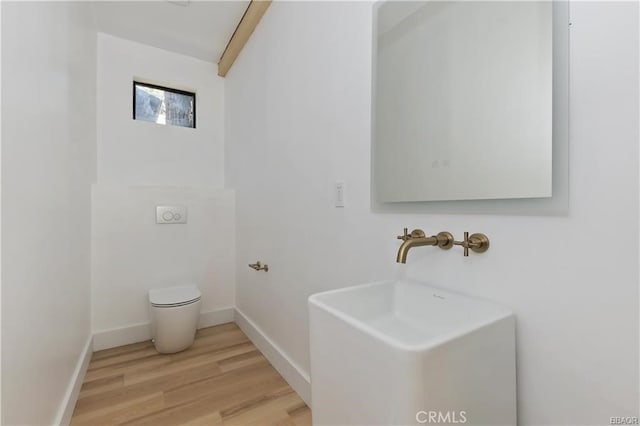 216 Leonard Ln, Big Bear, CA 92386 - bathroom featuring toilet and wood finished floors
