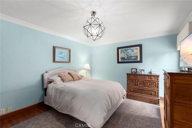 1811 N Flower St, Santa Ana, CA 92706 - bedroom featuring ornamental molding and wood finished floors