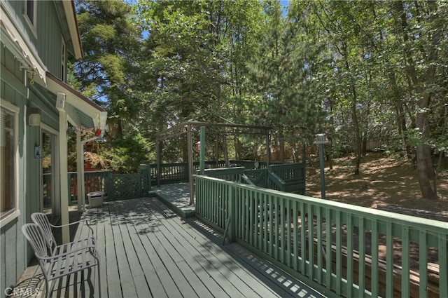 325 Brentwood, Lake Arrowhead, CA 92352 - view of wooden terrace