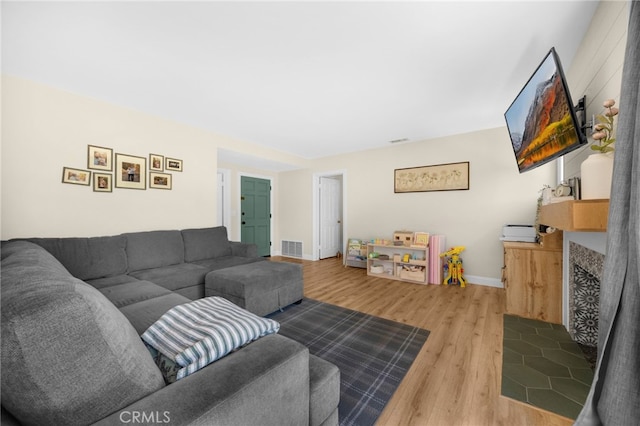1051 Russell St, La Habra, CA 90631 - living area featuring wood finished floors and baseboards