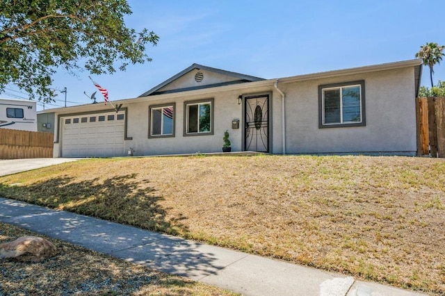 506 Broadview St, Spring Valley, CA 91977 - ranch-style house featuring a garage, stucco siding, and concrete driveway