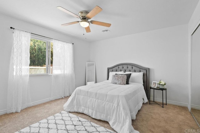 506 Broadview St, Spring Valley, CA 91977 - carpeted bedroom with baseboards and a ceiling fan