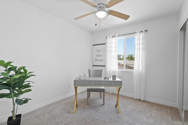 506 Broadview St, Spring Valley, CA 91977 - carpeted home office with ceiling fan and baseboards