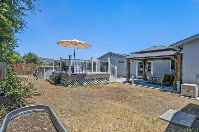 506 Broadview St, Spring Valley, CA 91977 - view of yard featuring a gazebo, a wooden deck, and a patio area