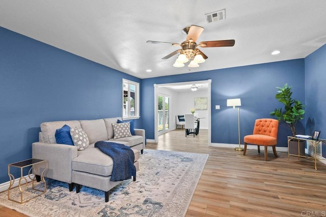 506 Broadview St, Spring Valley, CA 91977 - living area with ceiling fan, wood finished floors, and recessed lighting