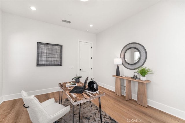 13428 Silver Sky Rd, Rancho Cucamonga, CA 91739 - office area with light wood-type flooring and recessed lighting