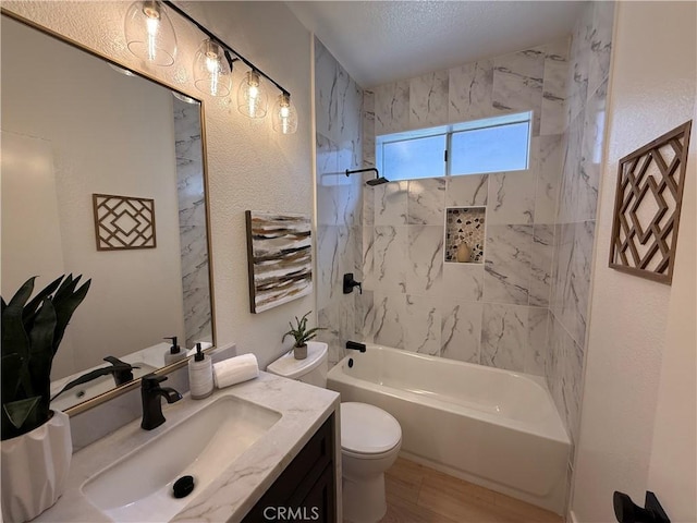 13 Silvertide Dr, Dana Point, CA 92629 - bathroom with vanity,  shower combination, and a textured wall