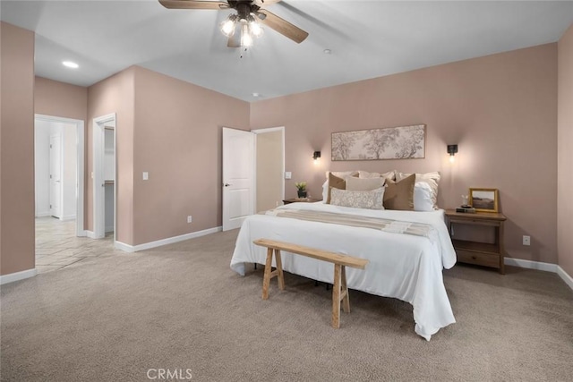 7105 Rayar Rd, Atascadero, CA 93422 - carpeted bedroom with ceiling fan and recessed lighting