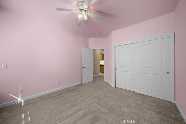 7105 Rayar Rd, Atascadero, CA 93422 - unfurnished bedroom featuring carpet floors, a closet, and ceiling fan