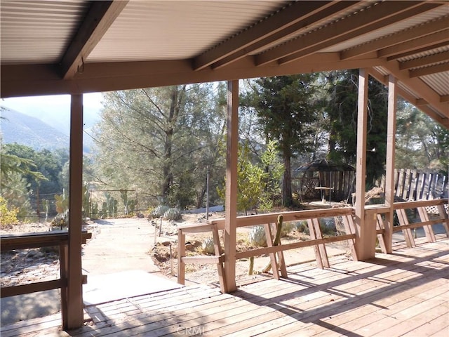17216 Cedar Way, Clearlake Oaks, CA 95423 - deck with a mountain view