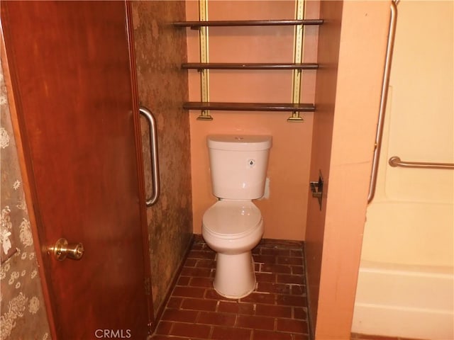 17216 Cedar Way, Clearlake Oaks, CA 95423 - full bath with toilet and tile patterned floors