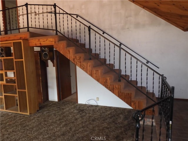 17216 Cedar Way, Clearlake Oaks, CA 95423 - stairway with carpet flooring