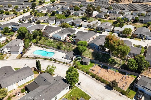 20128 Shadow Island Dr, Canyon Country, CA 91351 - aerial view of property's location with nearby suburban area and a pool area