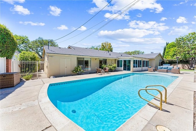 2117 N Westwood Ave, Santa Ana, CA 92706 - view of pool with an outdoor hangout area and a patio area